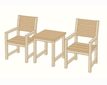 Изображение для товара Комплект из 1 стула и 1 столика